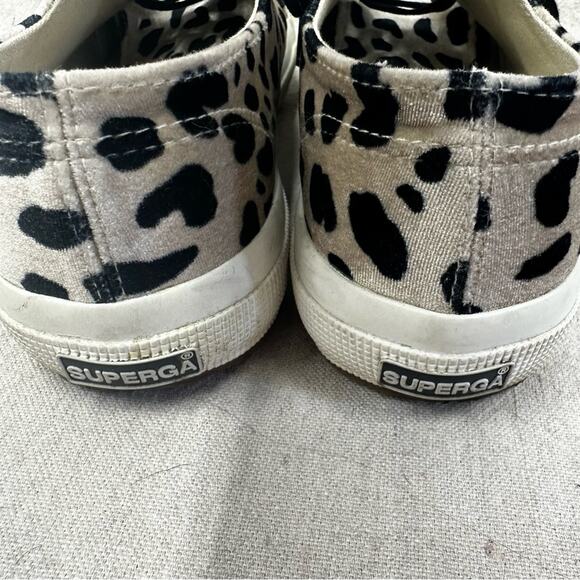 Superga FANVELVETW DALMATIAN velvet leopard dot sneaker US size 8.5 Euro 39.5 - Picture 9 of 15